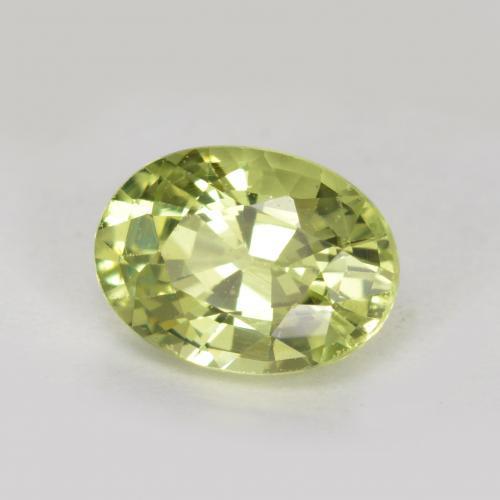 1.10克拉天然绿色马里石榴石，椭圆形切割，7×5.1毫米，VS