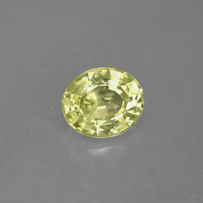 1.27克拉天然绿色马里石榴石，椭圆形切割，7.2×6.1毫米，VVS-VS