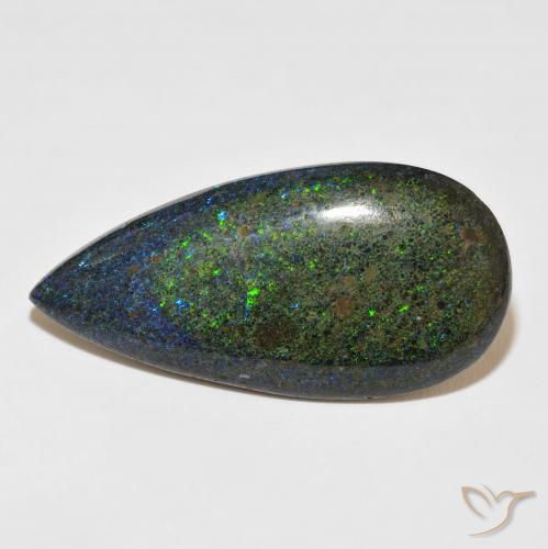 31.16ct 天然 彩色 矩阵蛋白石, 梨形, 不透明