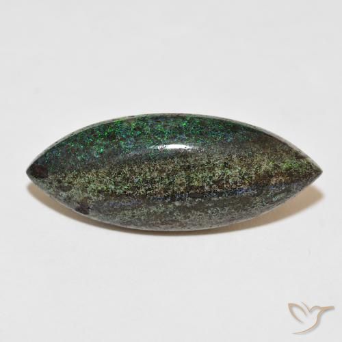 17.31ct 天然 彩色 矩阵蛋白石, 榄尖形, 不透明