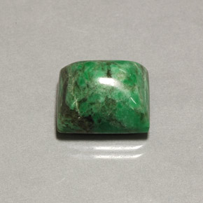 13.48克拉天然绿色抹西西玉，长方形切工，14×12毫米，不透明