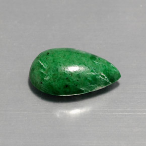 4.24克拉天然绿色抹西西玉，梨形，13.9×9.2毫米，不透明