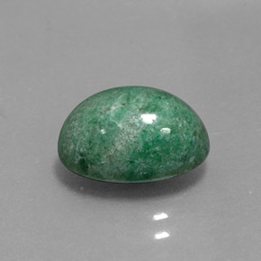 4.13克拉天然绿色抹西西玉，椭圆形切割，11.1×8.1毫米，不透明