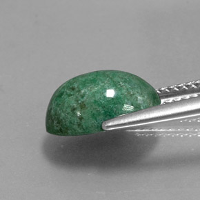 4.13克拉天然绿色抹西西玉，椭圆形切割，11.1×8.1毫米，不透明