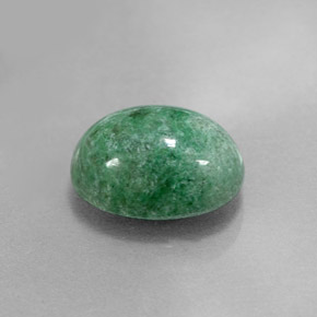 3.87克拉天然绿色抹西西玉，椭圆形切割，11.3×8.4毫米，不透明