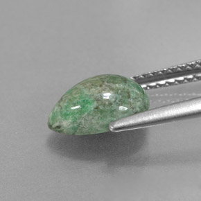 1.82克拉天然绿色抹西西玉，梨形，9.2×6.8毫米，不透明
