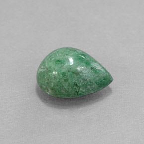 3.25克拉天然绿色抹西西玉，梨形，10.9×8.1毫米，不透明