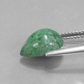 3.25克拉天然绿色抹西西玉，梨形，10.9×8.1毫米，不透明