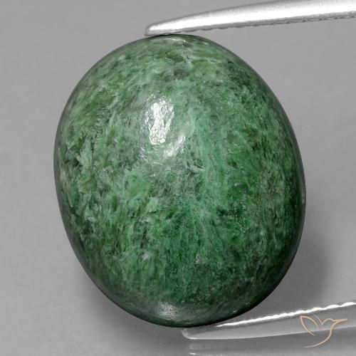 12.12ct 天然 松绿 莫坐坐, 椭圆形, 不透明