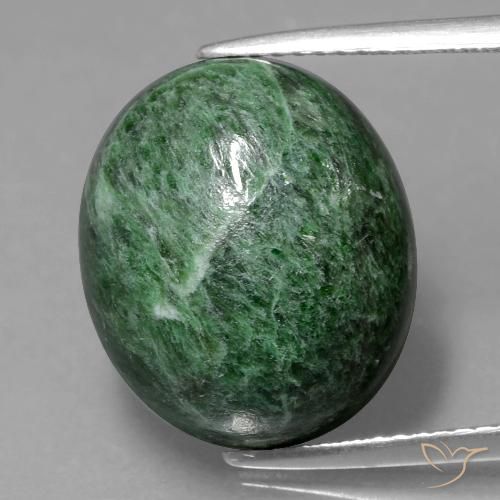 14.02ct 天然 中绿色 莫坐坐, 椭圆形, 不透明