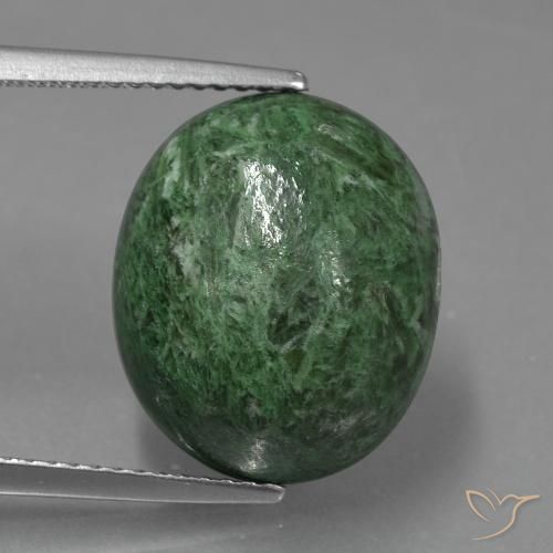 13.63ct 天然 中绿色 莫坐坐, 椭圆形, 不透明