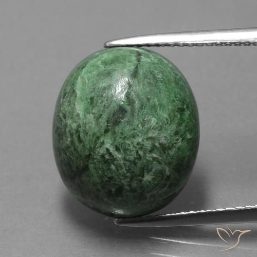 15.03ct 天然 中绿色 莫坐坐, 椭圆形, 不透明