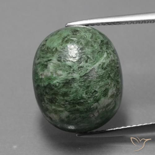 17.19ct 天然 大地绿 莫坐坐, 椭圆形, 不透明