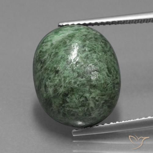 13.71ct 天然 大地绿 莫坐坐, 椭圆形, 不透明
