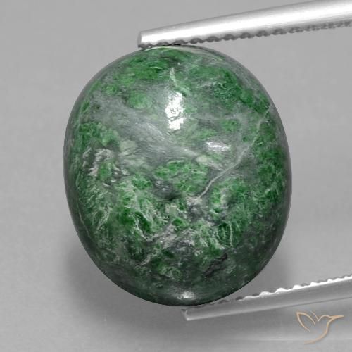 10.77ct 天然 中绿色 莫坐坐, 椭圆形, 不透明