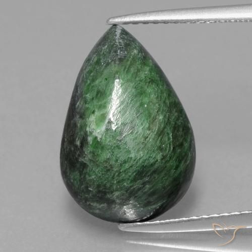 8.26ct 天然 松绿 莫坐坐, 梨形, 不透明
