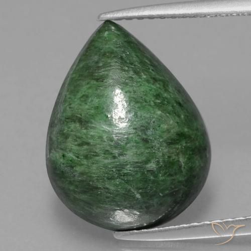 8.66ct 天然 松绿 莫坐坐, 梨形, 不透明