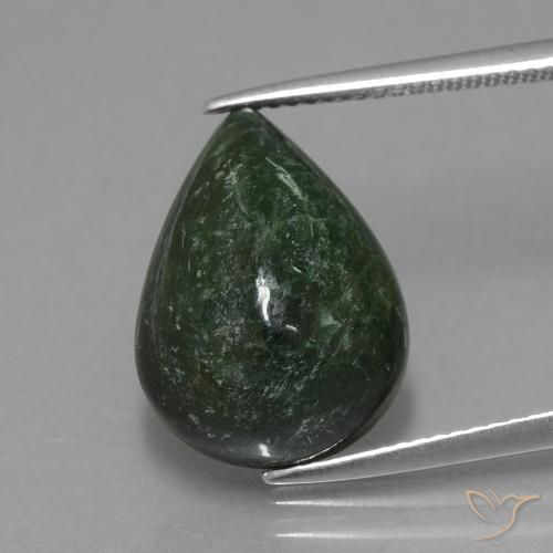 10.04ct 天然 中绿色 莫坐坐, 梨形, 不透明