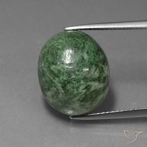 14.41ct 天然 中绿色 莫坐坐, 椭圆形, 不透明