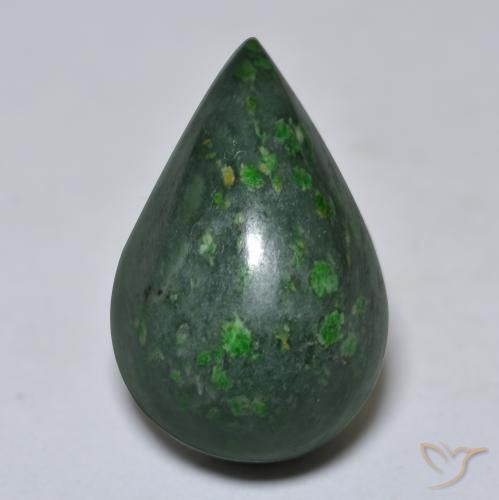 9.96ct 天然 森林绿 莫坐坐, 梨形, 不透明