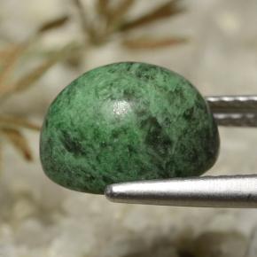 4.29克拉天然绿色抹西西玉，椭圆形切割，10.3×8.2毫米，不透明