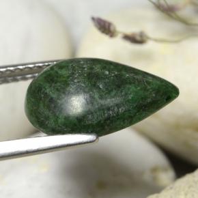 3.23克拉天然绿色抹西西玉，梨形，13.6×9毫米，不透明