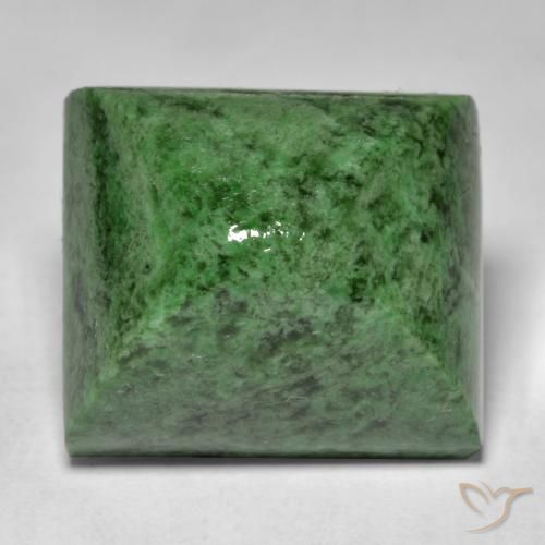 30.33ct 天然 深绿色 莫坐坐, 狭长方形, 不透明