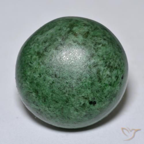 21.31ct 天然 淡松绿色 莫坐坐, 圆形的, 不透明