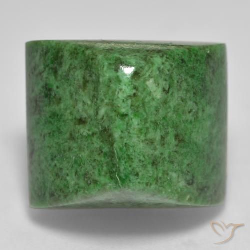 19.43ct 天然 深绿色 莫坐坐, 狭长方形, 不透明