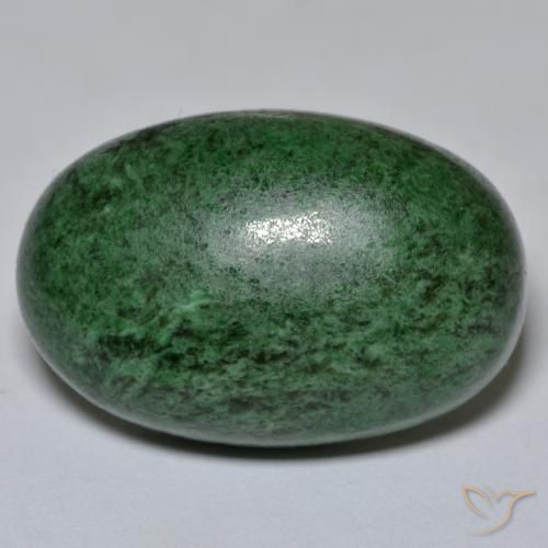 40.52ct 天然 暗绿色 莫坐坐, 椭圆形, 不透明