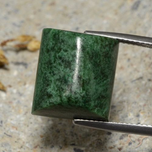 19.76ct 天然 深绿色 莫坐坐, 狭长方形, 不透明