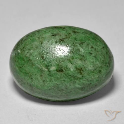 11.70ct 天然 淡松绿色 莫坐坐, 椭圆形, 不透明