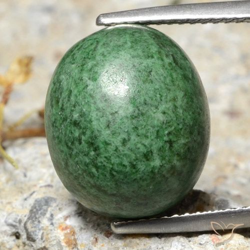 12.36ct 天然 中绿色 莫坐坐, 椭圆形, 不透明