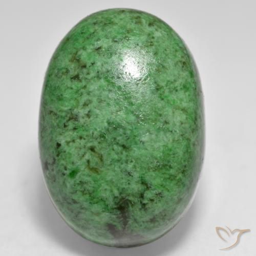33.92ct 天然 暗绿色 莫坐坐, 椭圆形, 不透明