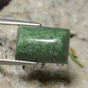 6.79克拉天然绿色抹西西玉，长方形切工，12.5×8.6毫米，不透明