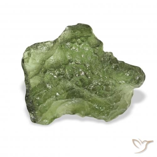 10.51ct 天然 大地绿 捷克隕石, 花式切割, 半透明