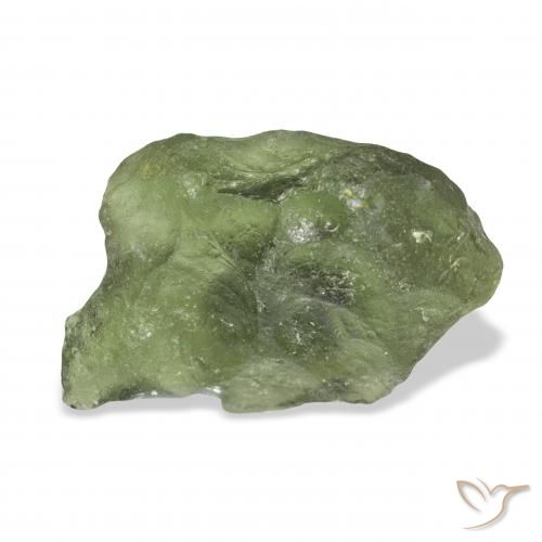 12.24ct 天然 暖绿 捷克隕石, 花式切割, 半透明