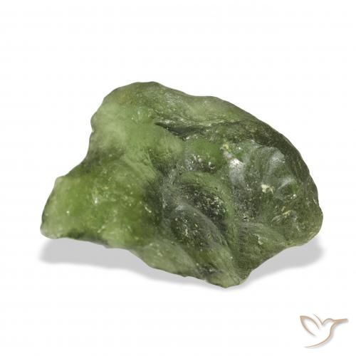12.24克拉天然捷克隕石，花式切割，半透明