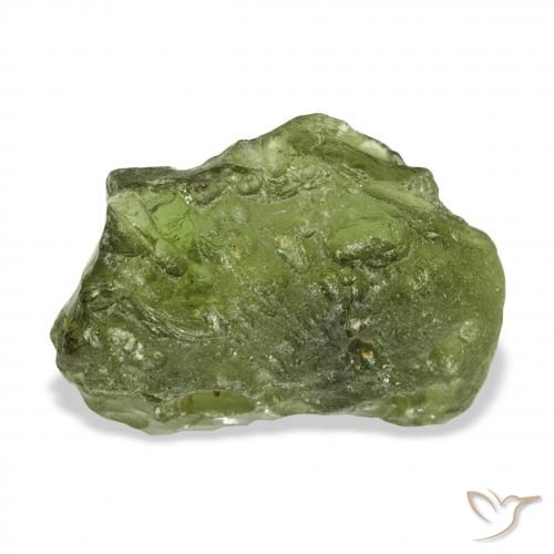 11.68ct 天然 暖绿 捷克隕石, 花式切割, 半透明