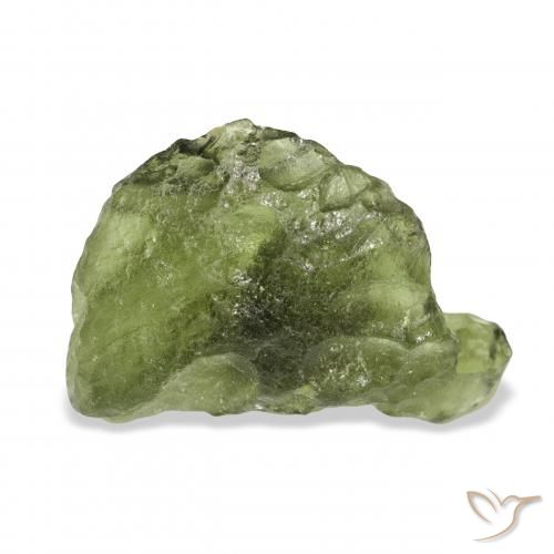 10.77ct 天然 暖绿 捷克隕石, 花式切割, 半透明