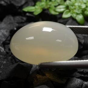 25.19克拉天然棕色月光石，透明，21×15毫米，透明/半透明