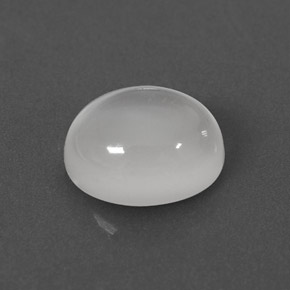 1.55克拉天然白色月光石，椭圆形切割，7.9×6.1毫米，透明