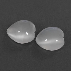 天然白色月光石，透明，9.1×9.1毫米，透明/半透明
