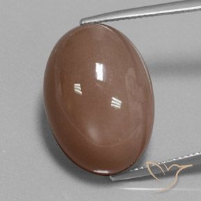 27.61ct 天然 中褐色 月长石, 椭圆形, 不透明