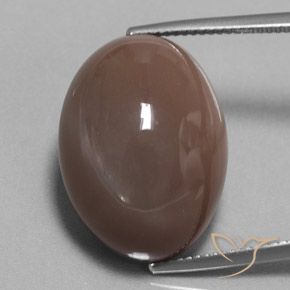 29.70ct 天然 浓咖啡布朗 月长石, 椭圆形, 不透明