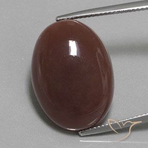 18.53ct 天然 中褐色 月长石, 椭圆形, 不透明