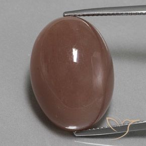 26.33ct 天然 肉桂棕 月长石, 椭圆形, 不透明