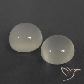 6.41克拉天然月长石，圆形的，半透明