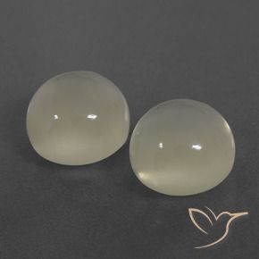 7.14克拉天然月长石，圆形的，半透明