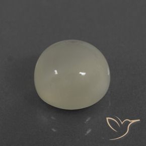 3.33克拉天然月长石，圆形的，半透明